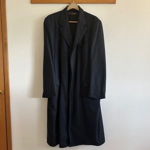 Vintage Brooks Brothers Men’s Charcoal Grey Overcoat